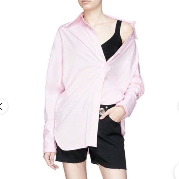 Helmut Lang cut out back cotton statement blouse xs - Thumbnail 8