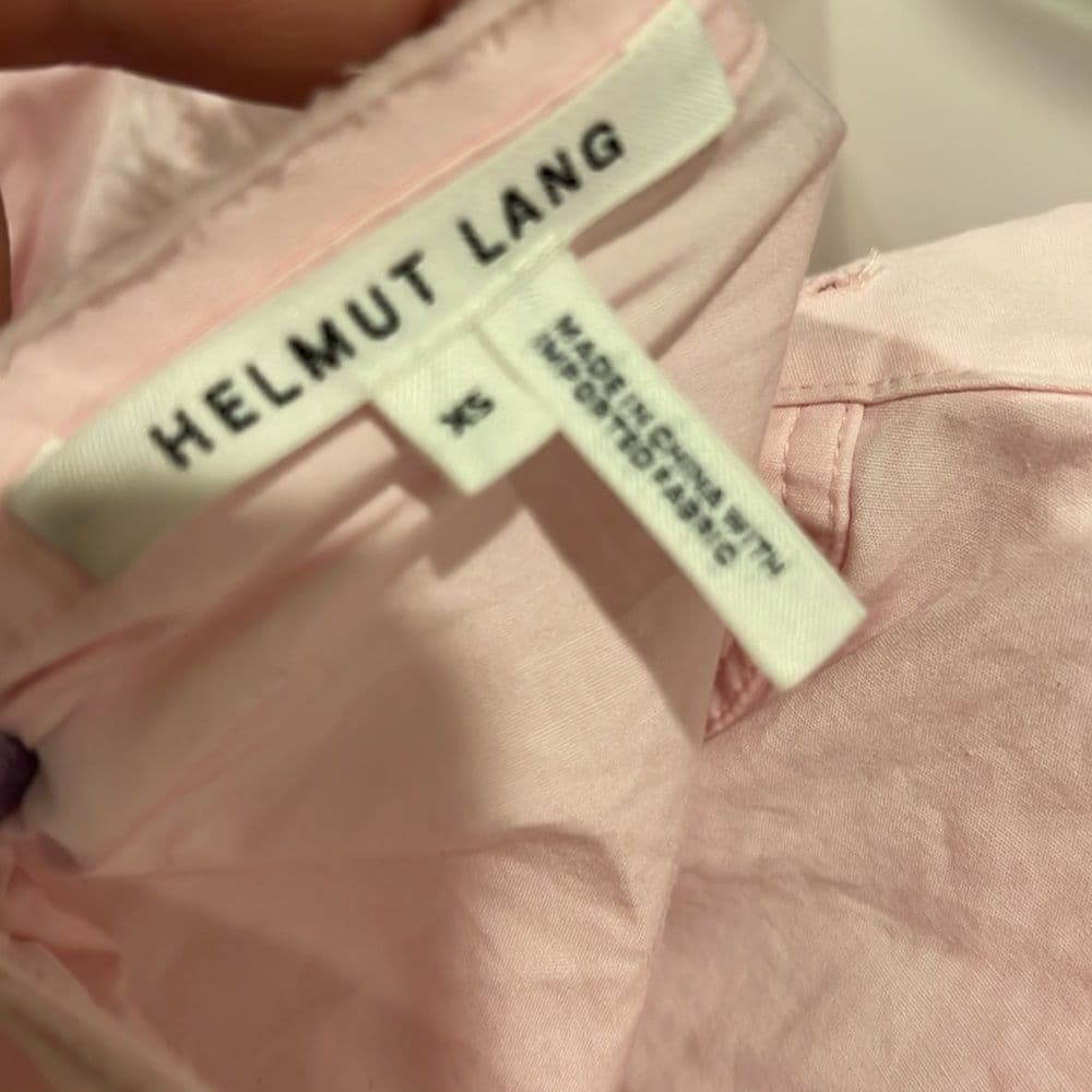 Helmut Lang cut out back cotton statement blouse xs - Thumbnail 5