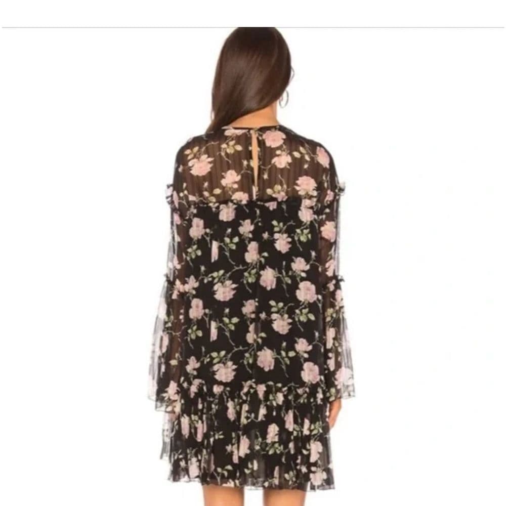 Ulla Johnson Dahlia Floral Sheer Black Dress size 4 - Thumbnail 5