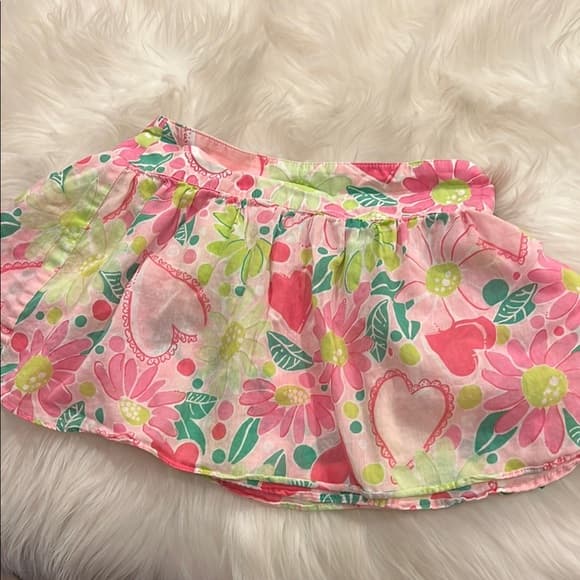 Lilly Pulitzer Pink and Green Floral Skirt with Tropical Flair - Thumbnail 4