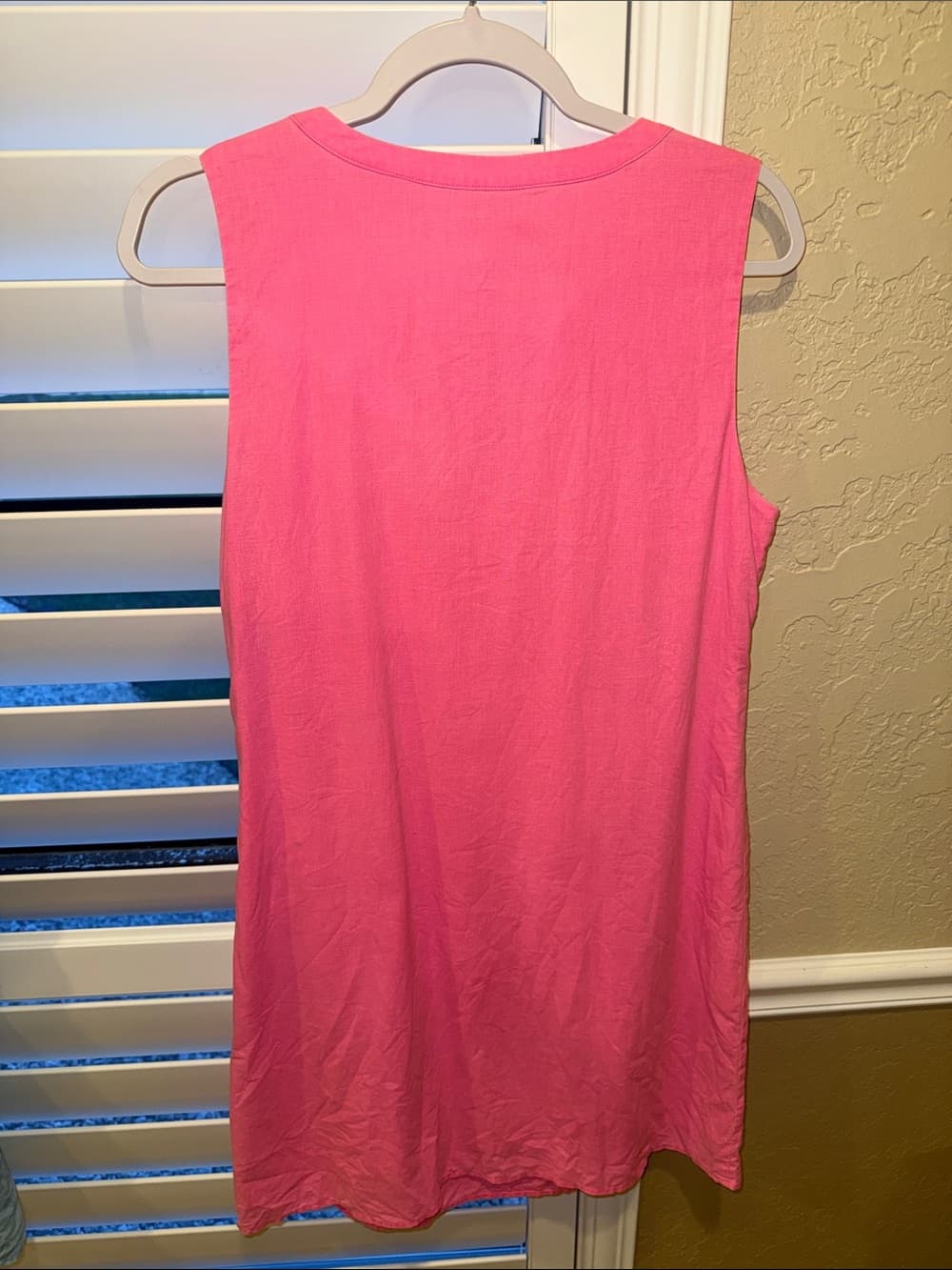Vineyard Vines Hot Pink Embellished Sleeveless dress size 6 linen - Thumbnail 3