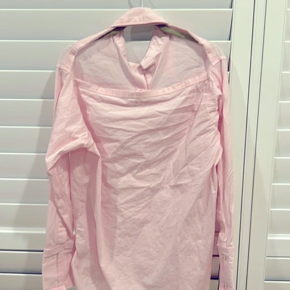 Helmut Lang cut out back cotton statement blouse xs - Thumbnail 4