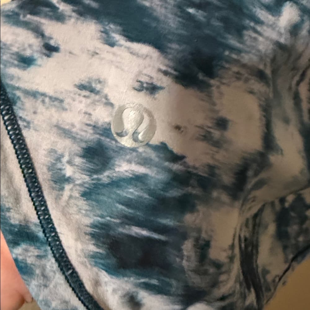 Lululemon Women's Teal Marble Print Mesh-Back Active Tank - Thumbnail 3