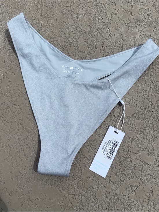 Frankie's Bikinis Grey Scoop-Back Women's Swim bottom nwt - Thumbnail 5