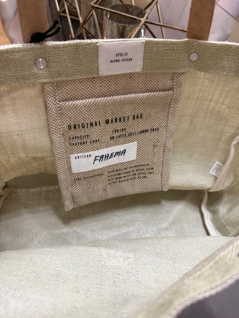 Apolis Natural Canvas Tote Bag - Thumbnail 3