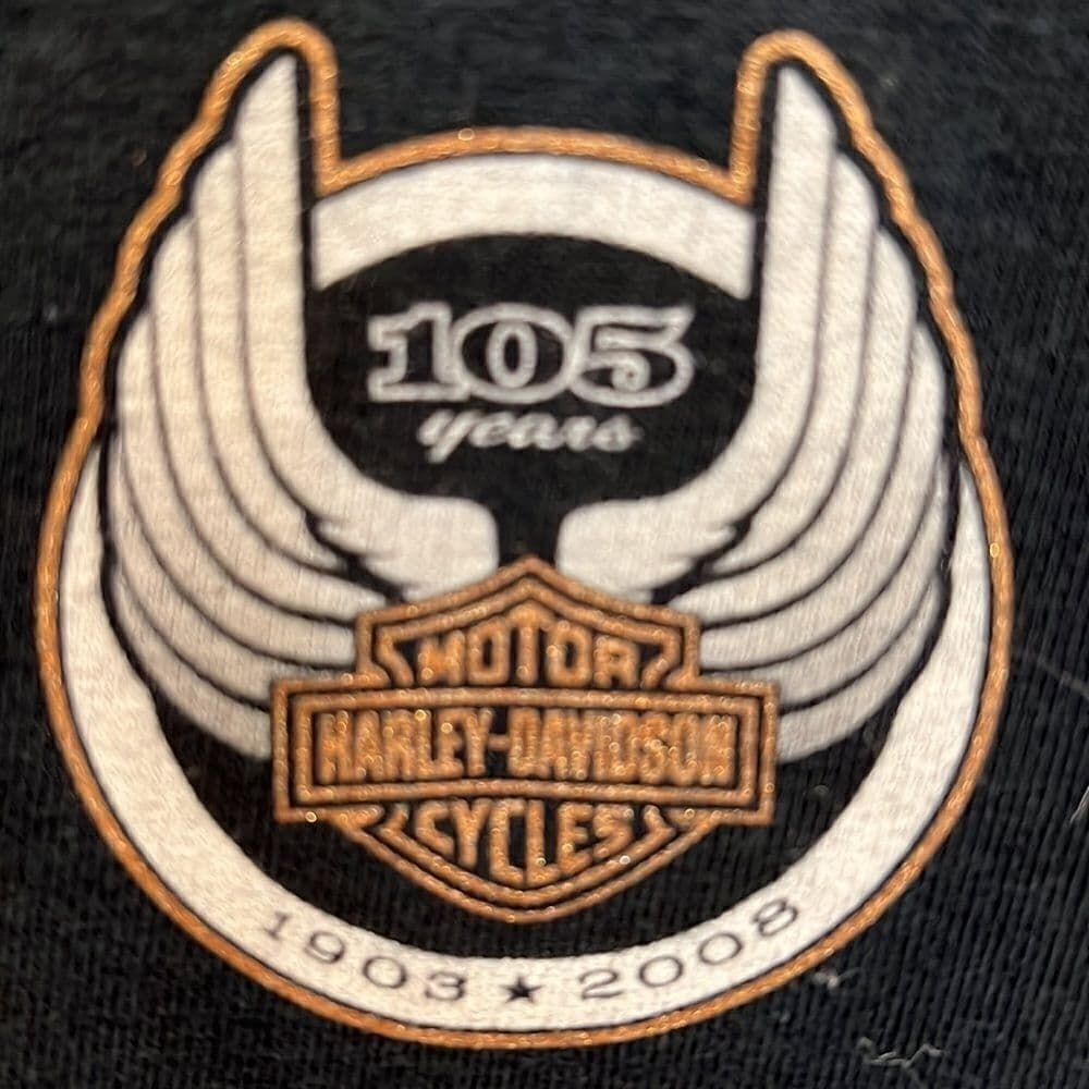 Mens Harley Davidson longsleeve logo tshirt 2008 medium - Thumbnail 2