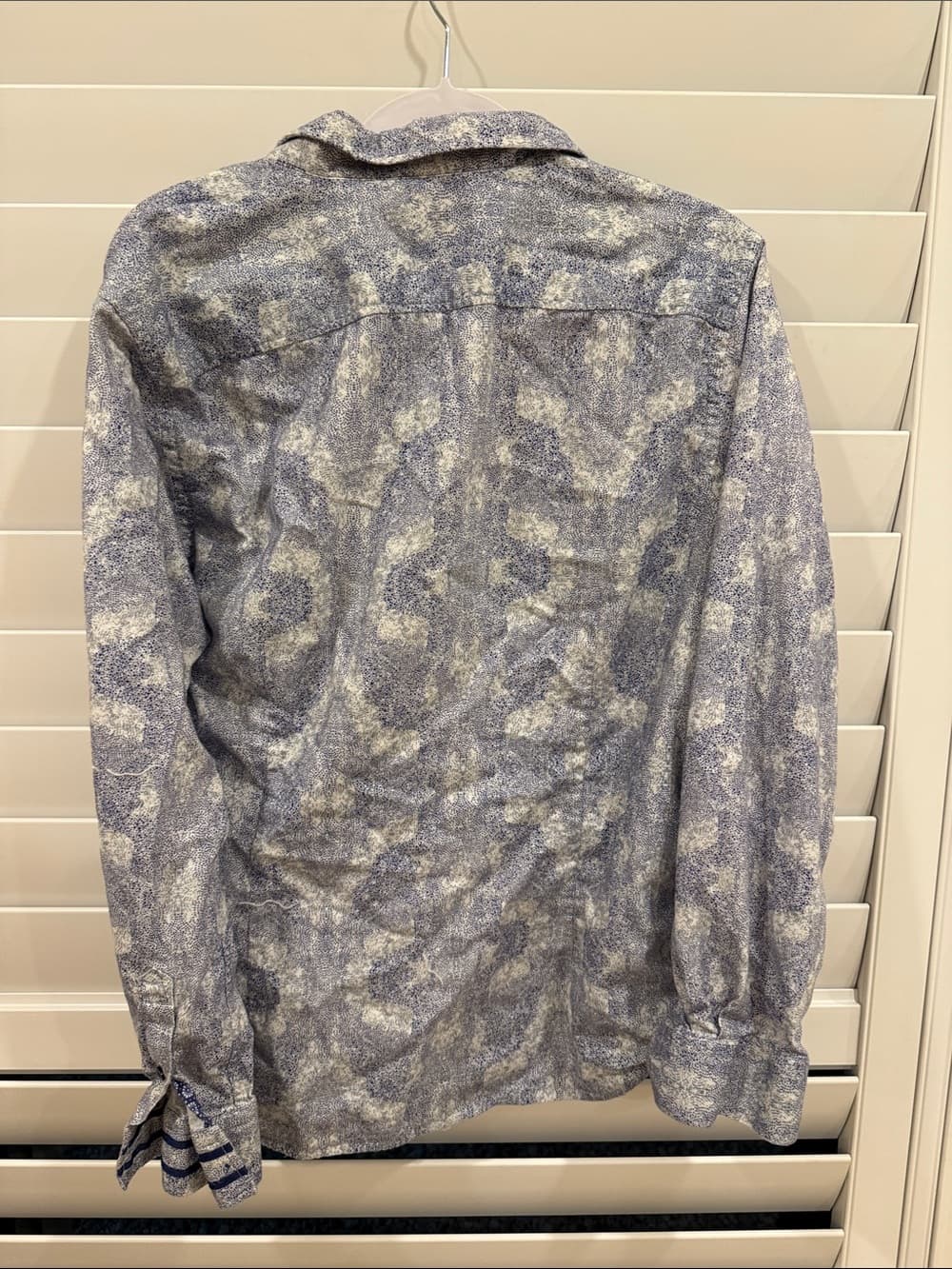 Robert Graham Blue and White Abstract-Print Button-Down Shirt - Thumbnail 2