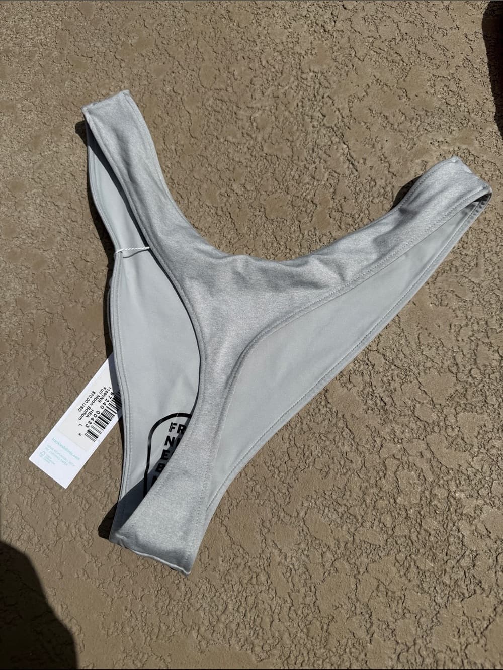 Frankie's Bikinis Grey Scoop-Back Women's Swim bottom nwt - Thumbnail 3