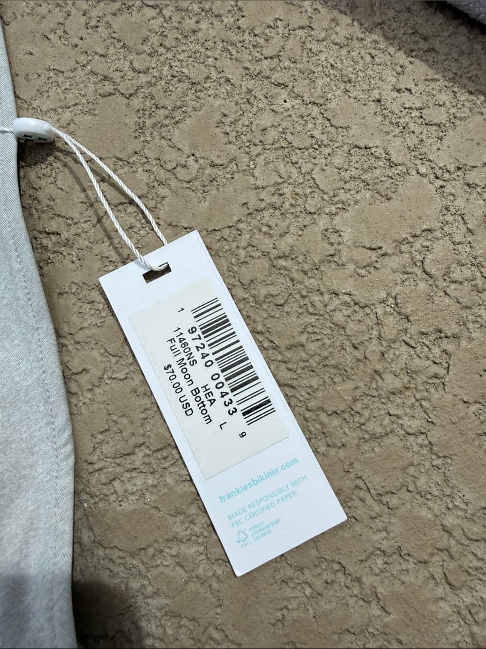 Frankie's Bikinis Grey Scoop-Back Women's Swim bottom nwt - Thumbnail 2