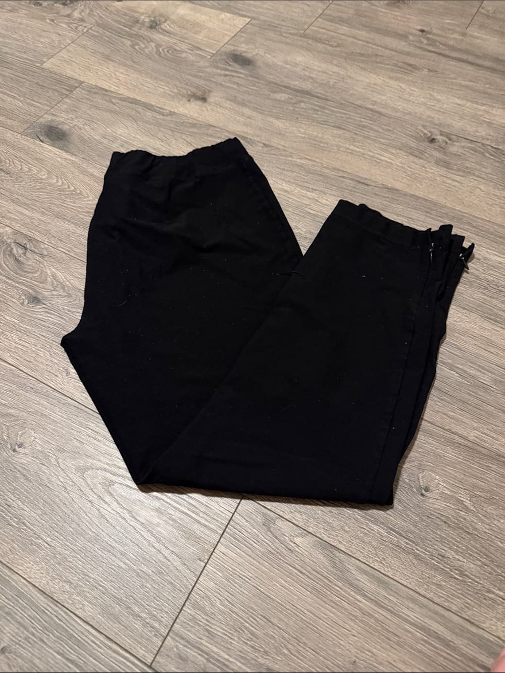 Eileen Fisher Black zip hem stretch pants medium - Thumbnail 3
