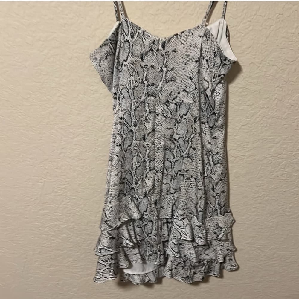Bardot snakeskin print silk mini dress size large/10