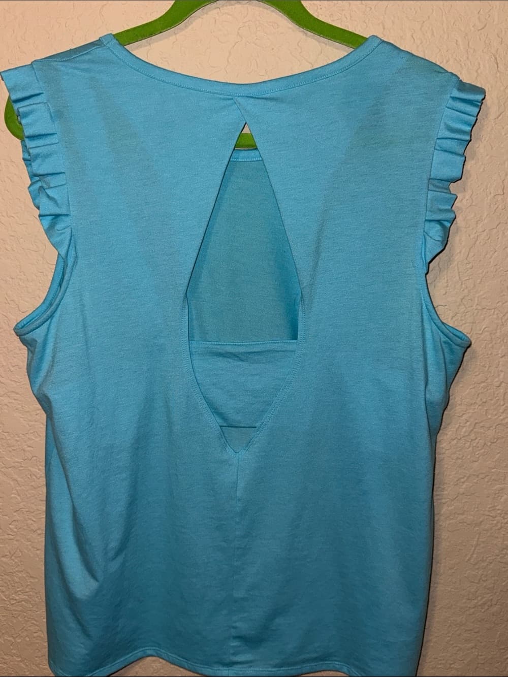 Lilly Pulitzer Light Blue Ruffle Sleeve Tank