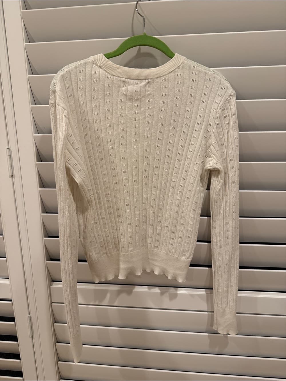 Spiritual Gangster Cream Ribbed Crewneck Sweater - Thumbnail 2