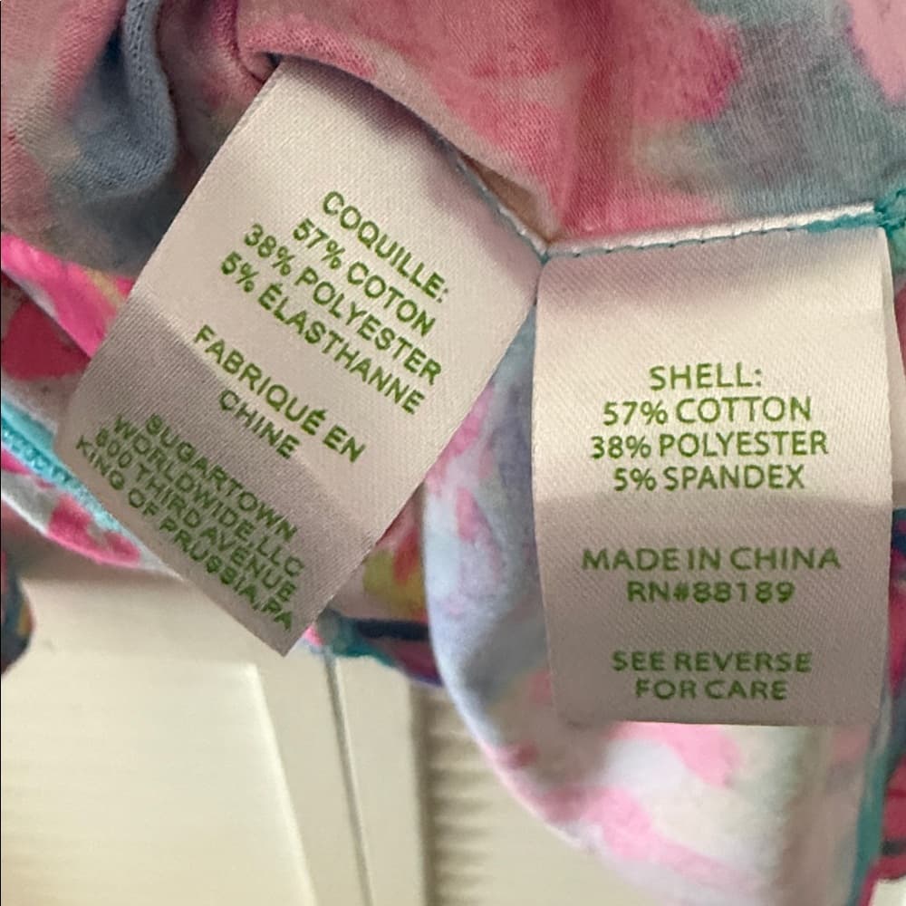 Lilly Pulitzer luxletic Pink Multi-Color V-Neck Long Sleeve Top size small - Thumbnail 3
