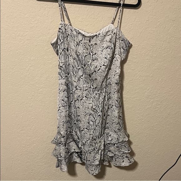 Bardot snakeskin print silk mini dress size large/10 - Thumbnail 5