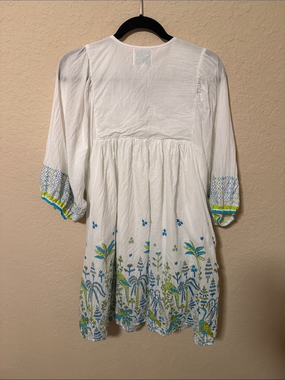 Islapayal White Floral Shirt Dress - Small - Thumbnail 2