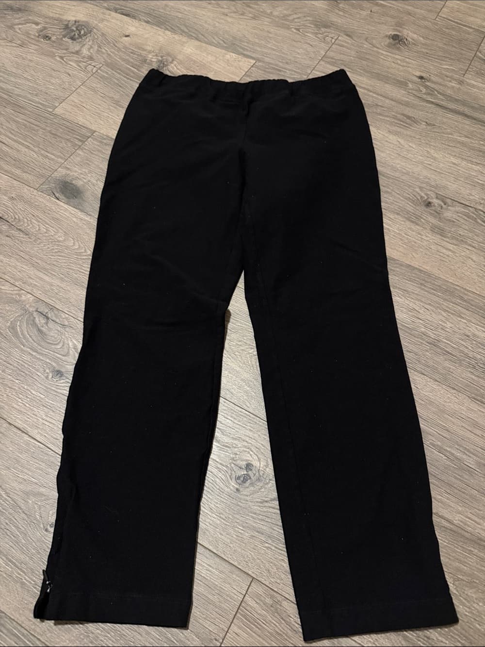 Eileen Fisher Black zip hem stretch pants medium - Thumbnail 2