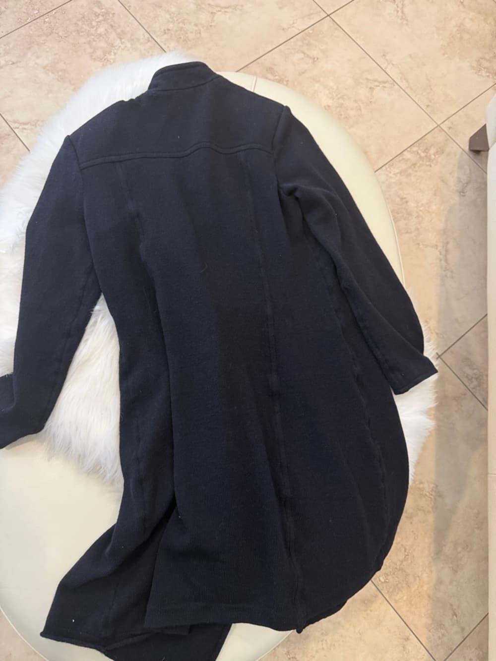 St. John Black Long Cardigan Jacket with Decorative Buttons - Thumbnail 5
