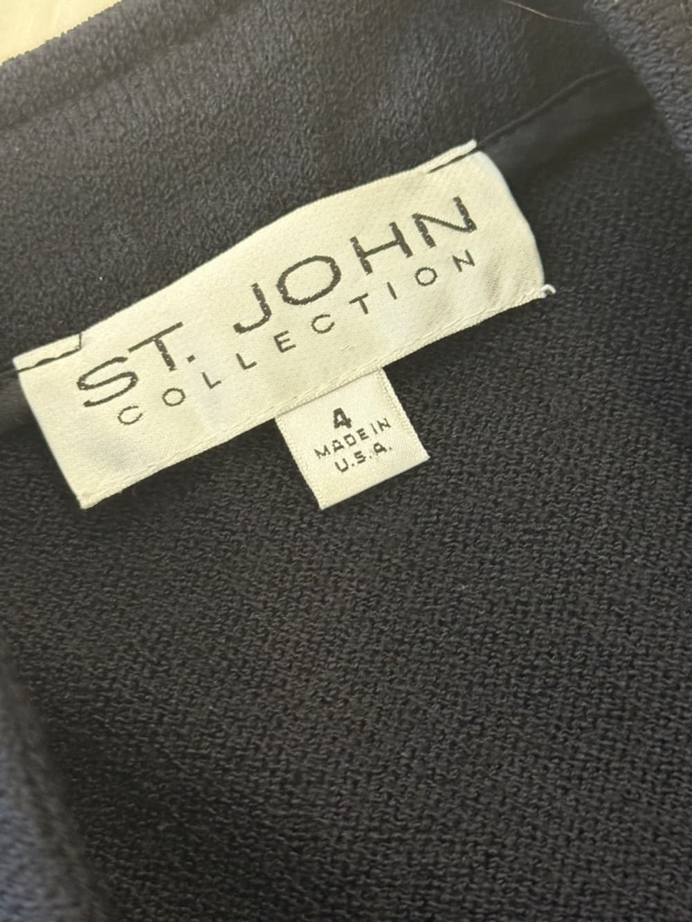 St. John Black Long Cardigan Jacket with Decorative Buttons - Thumbnail 4