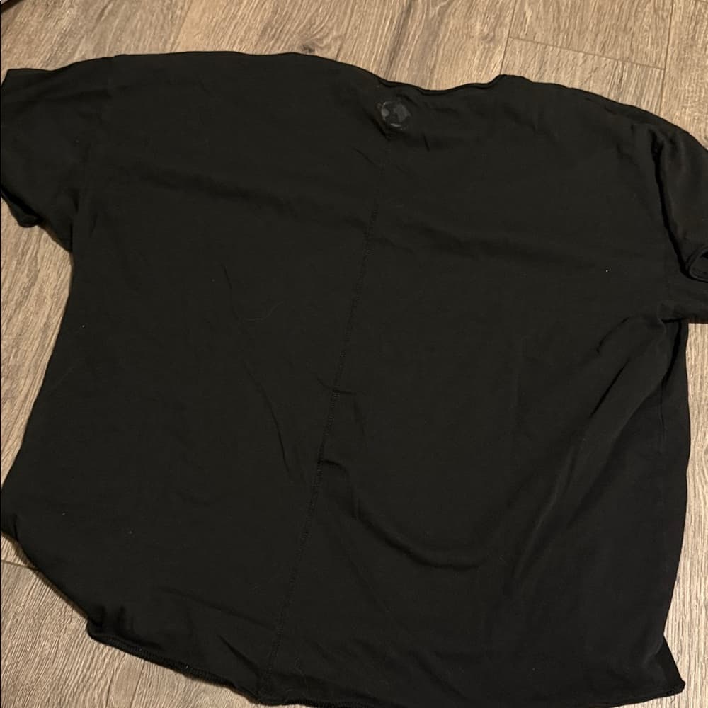 Rag & Bone Black Women's V-Neck Short Sleeve Top medium - Thumbnail 2