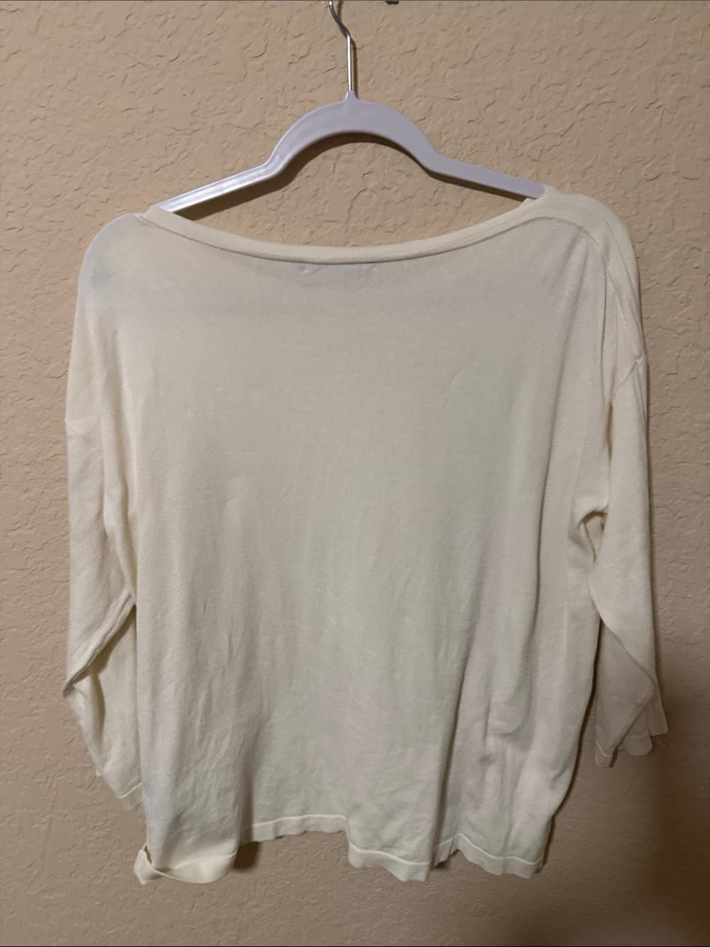 J. McLaughlin Soft Cream Boatneck Long Sleeve Top - Thumbnail 2