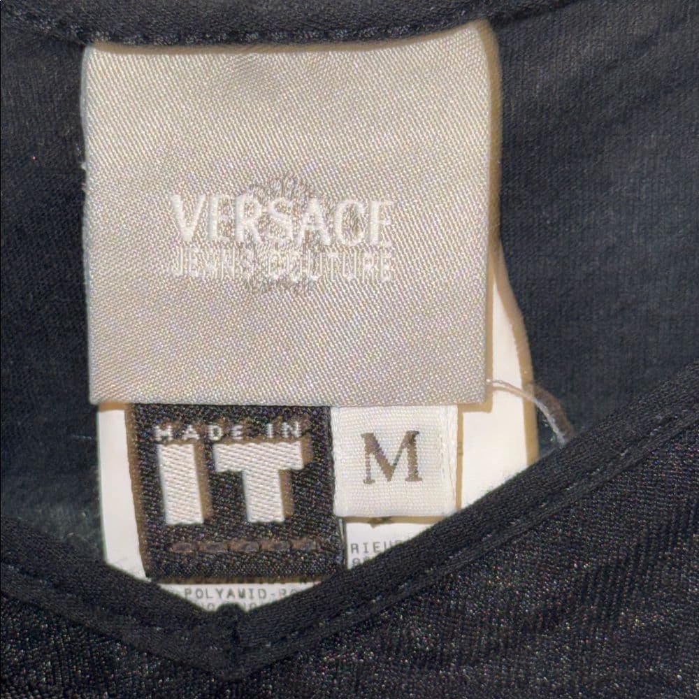 Versace Black Camisole Starfish Tank with Spaghetti Straps size medium Y2K - Thumbnail 2