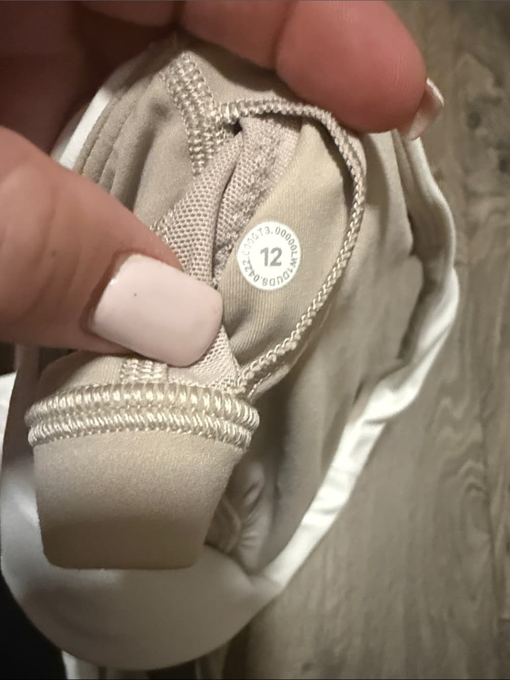 lululemon athletica Cream/Light Brown Minimalist Support Sports Bra - Thumbnail 2