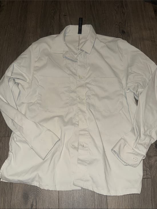 lululemon athletica Light Cream Jacket with Black Logo Tag - Thumbnail 5
