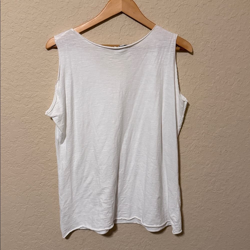 Patchington White Scoop Neck Tank - Thumbnail 2
