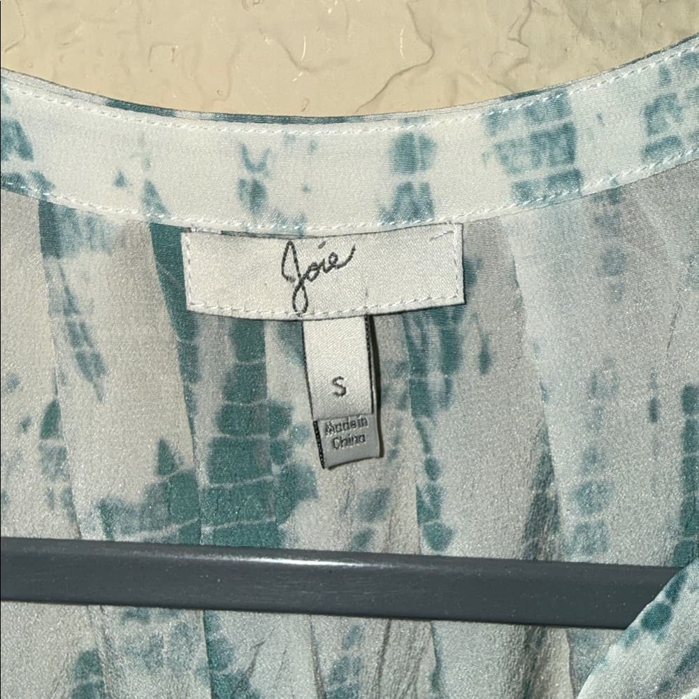 Joie Blue and White Silk sleeveless blouse