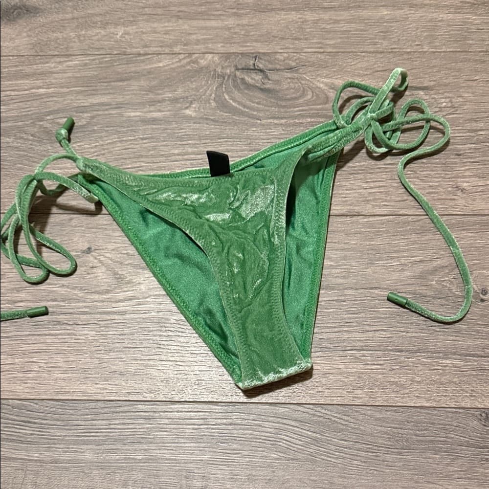 Triangl Green Velvet Tie-Side Bikini Bottom - Thumbnail 3