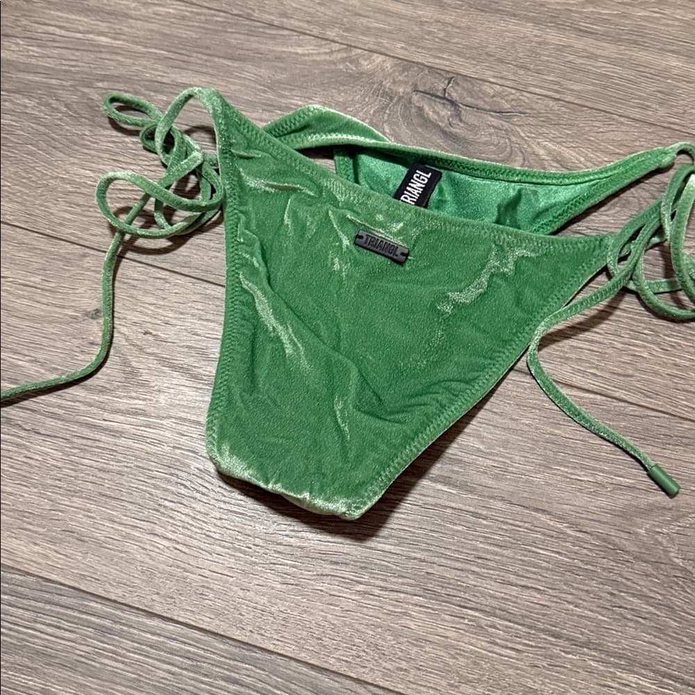 Triangl Green Velvet Tie-Side Bikini Bottom - Thumbnail 2