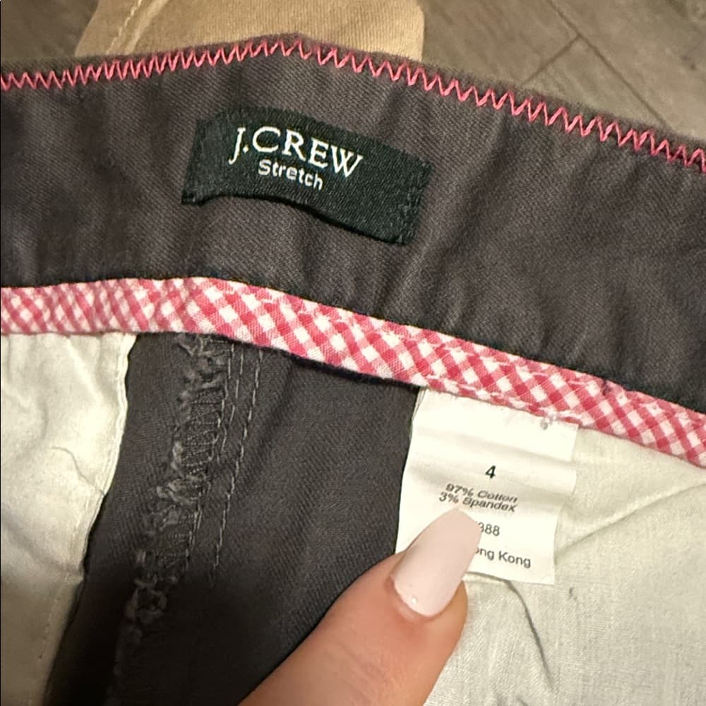 J. Crew dark khaki charcoal shorts size 4 - Thumbnail 2
