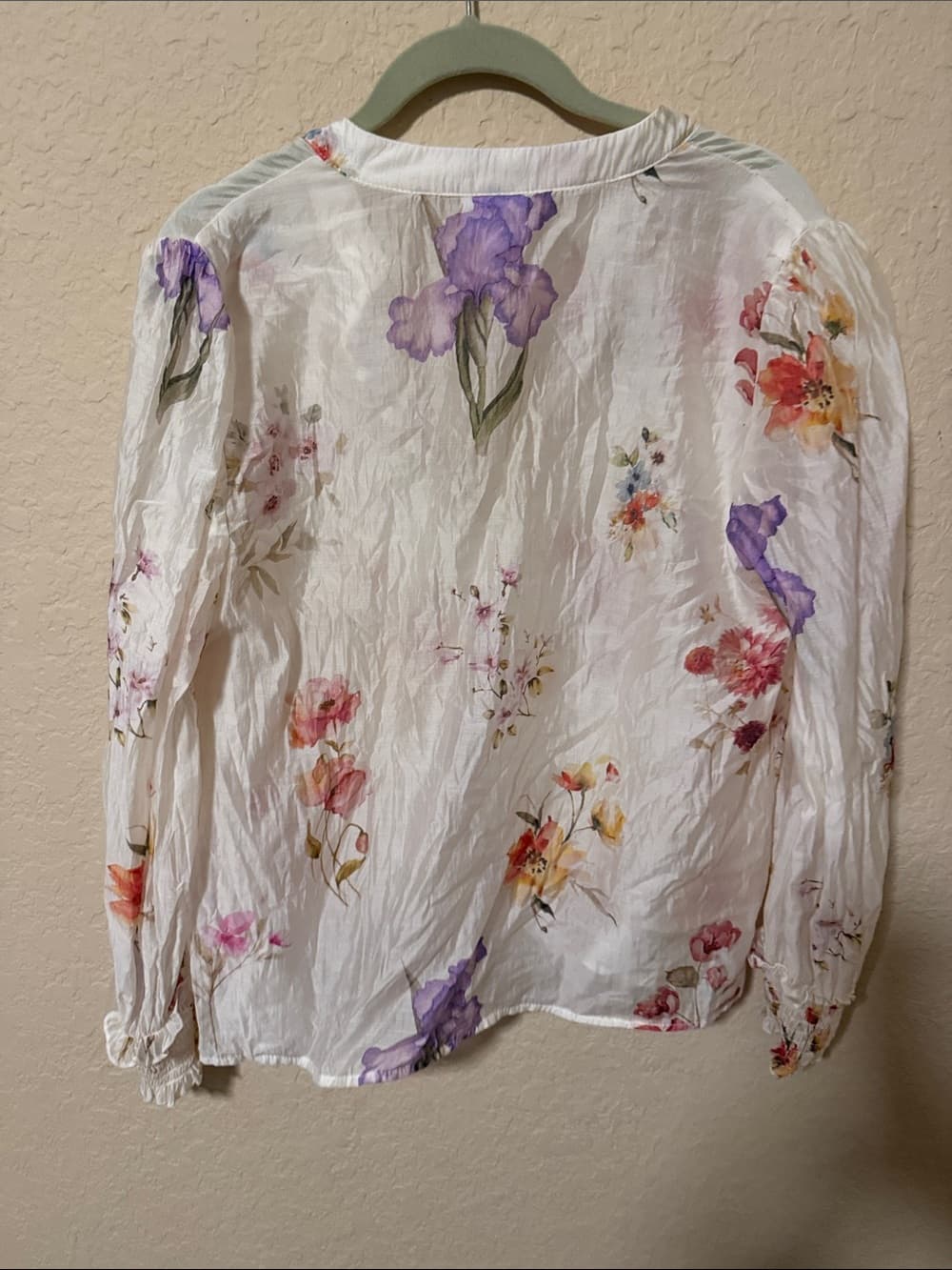 Bailey 44 Cream Floral Button-Front Blouse - Thumbnail 3