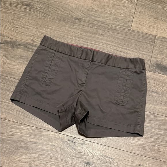 J. Crew dark khaki charcoal shorts size 4 - Thumbnail 4