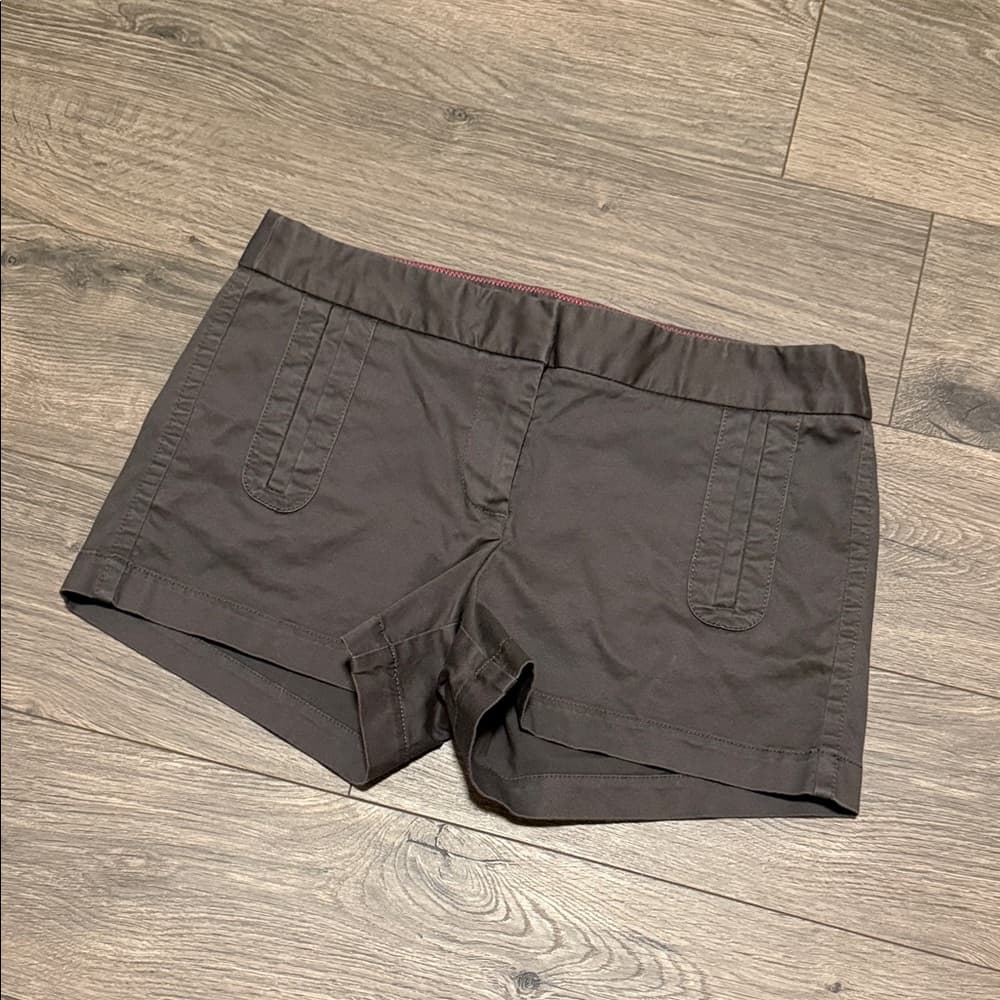 J. Crew dark khaki charcoal shorts size 4 - Thumbnail 3