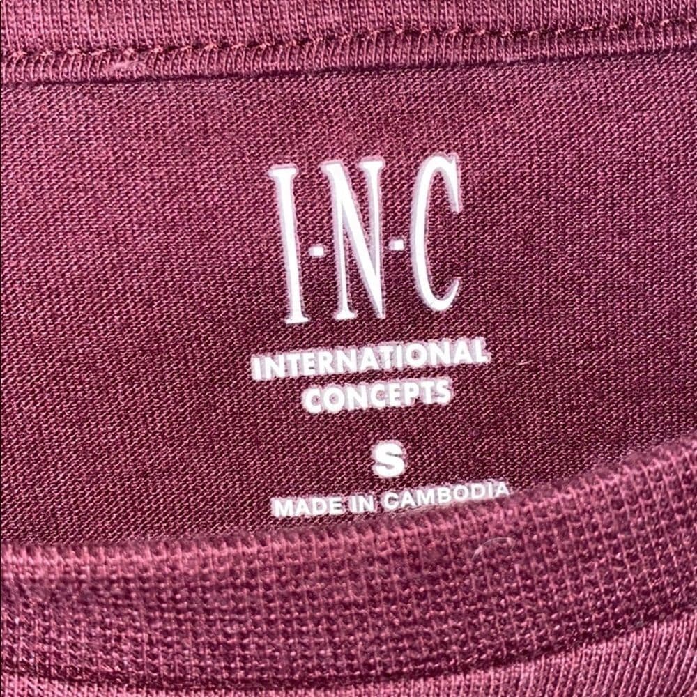 Men’s INC shirt mixed fabrics metro size small