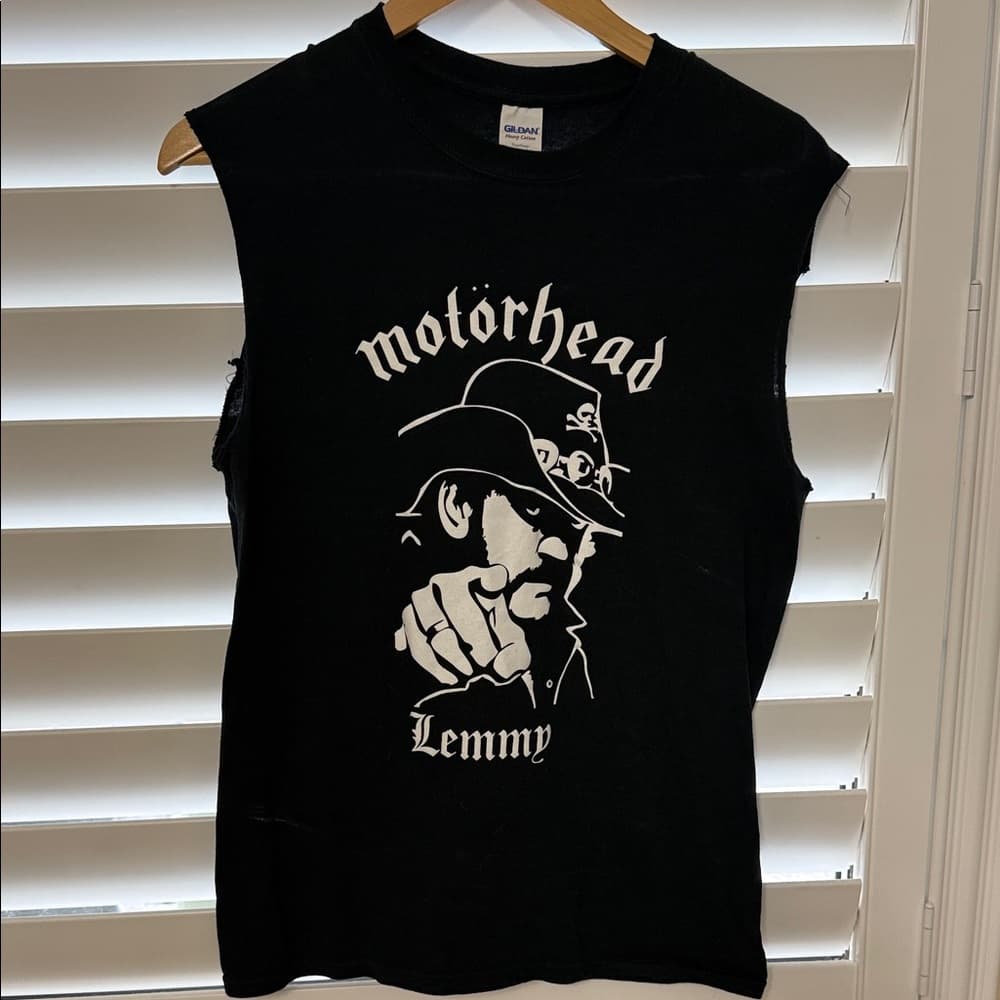Motörhead Lemmy Black Heavy Cotton T-Shirt small/medium vintage - Thumbnail 3
