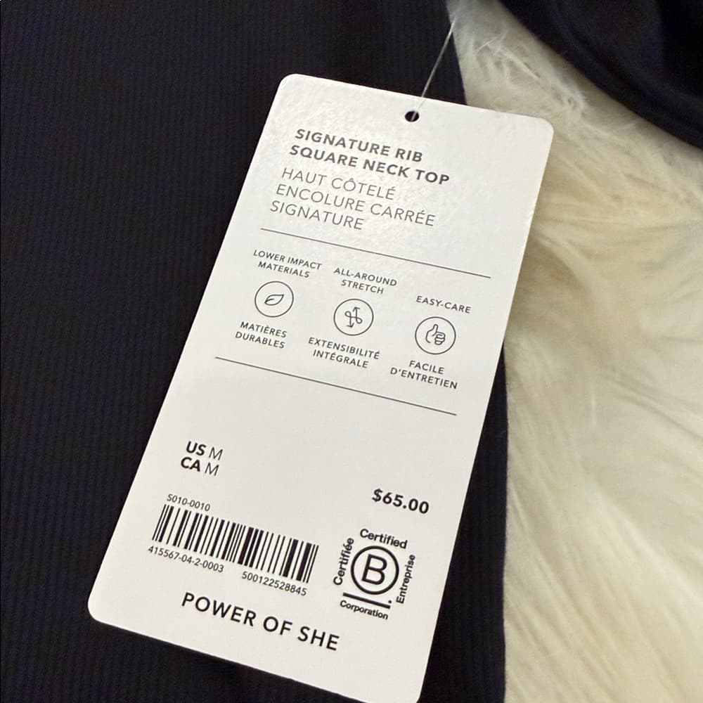 Athleta Black Long Sleeve Scoop Neck Top - Slim Fit - Thumbnail 2