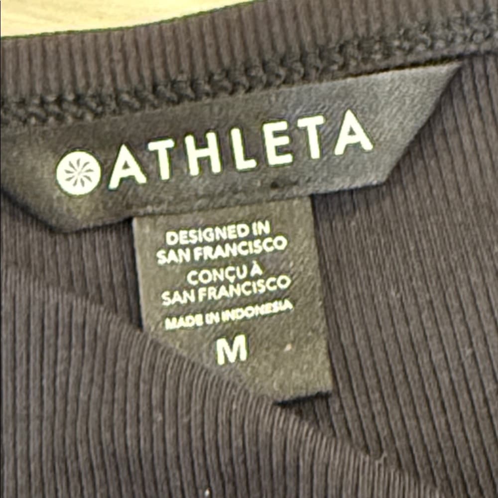 Athleta Black Long Sleeve Scoop Neck Top - Slim Fit - Thumbnail 3