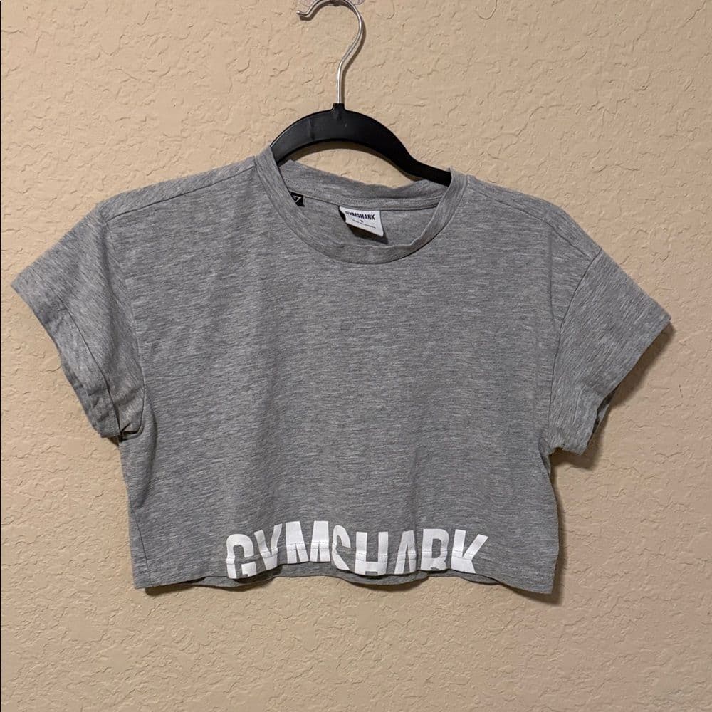 Gymshark Heather Gray Cropped Tee - Thumbnail 3