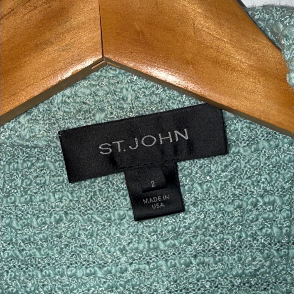 St. John Mint Textured Blazer