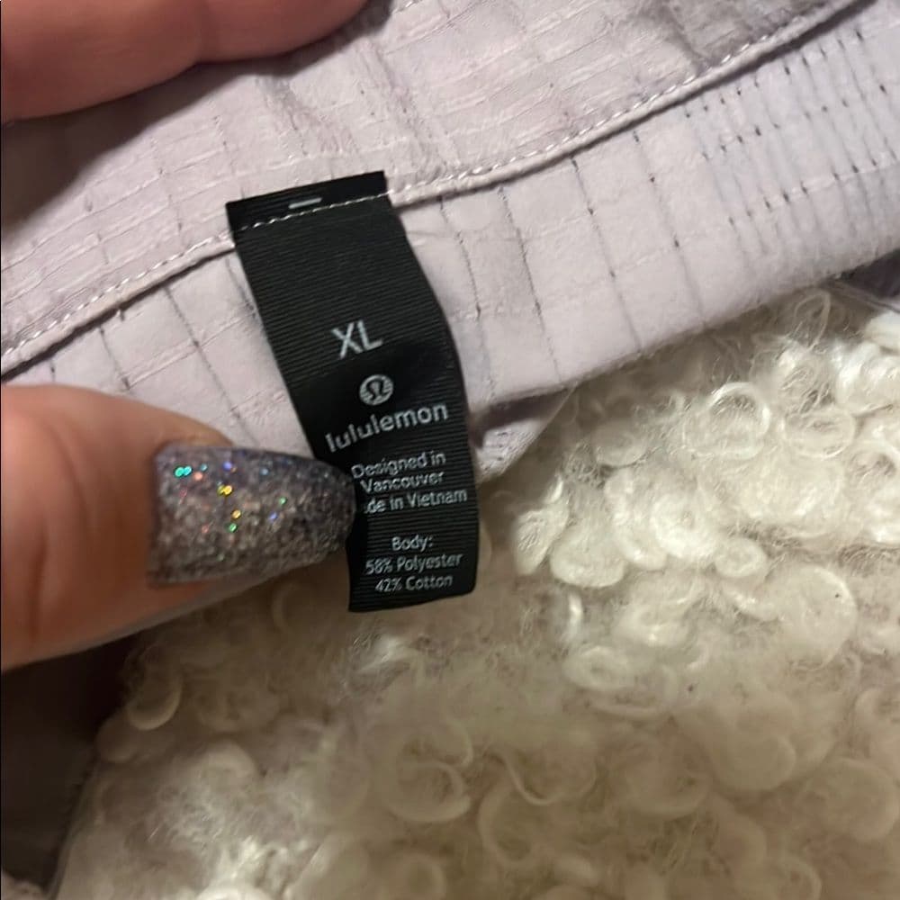 Lululemon Down to the Wire Henley *Grid Iced Iris size xl - Thumbnail 2