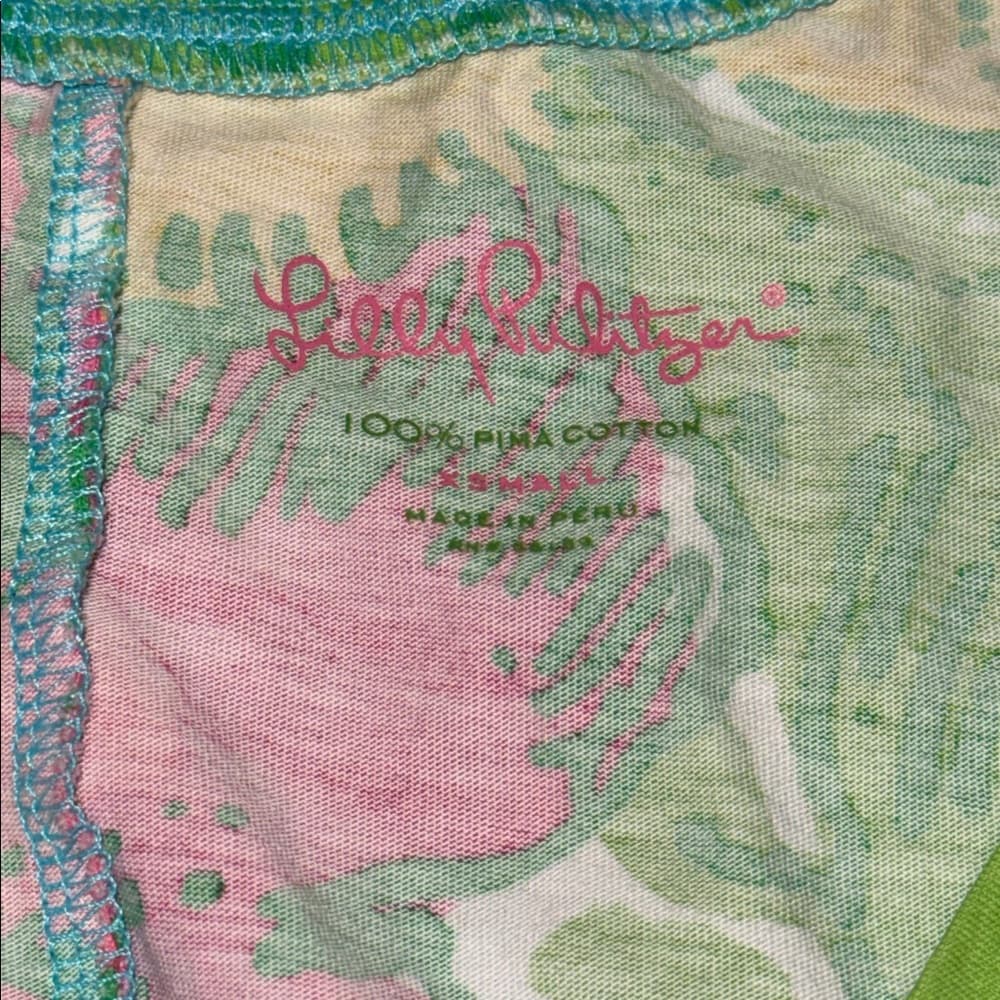 Lilly Pulitzer Pink and Green Floral Dress - Thumbnail 2
