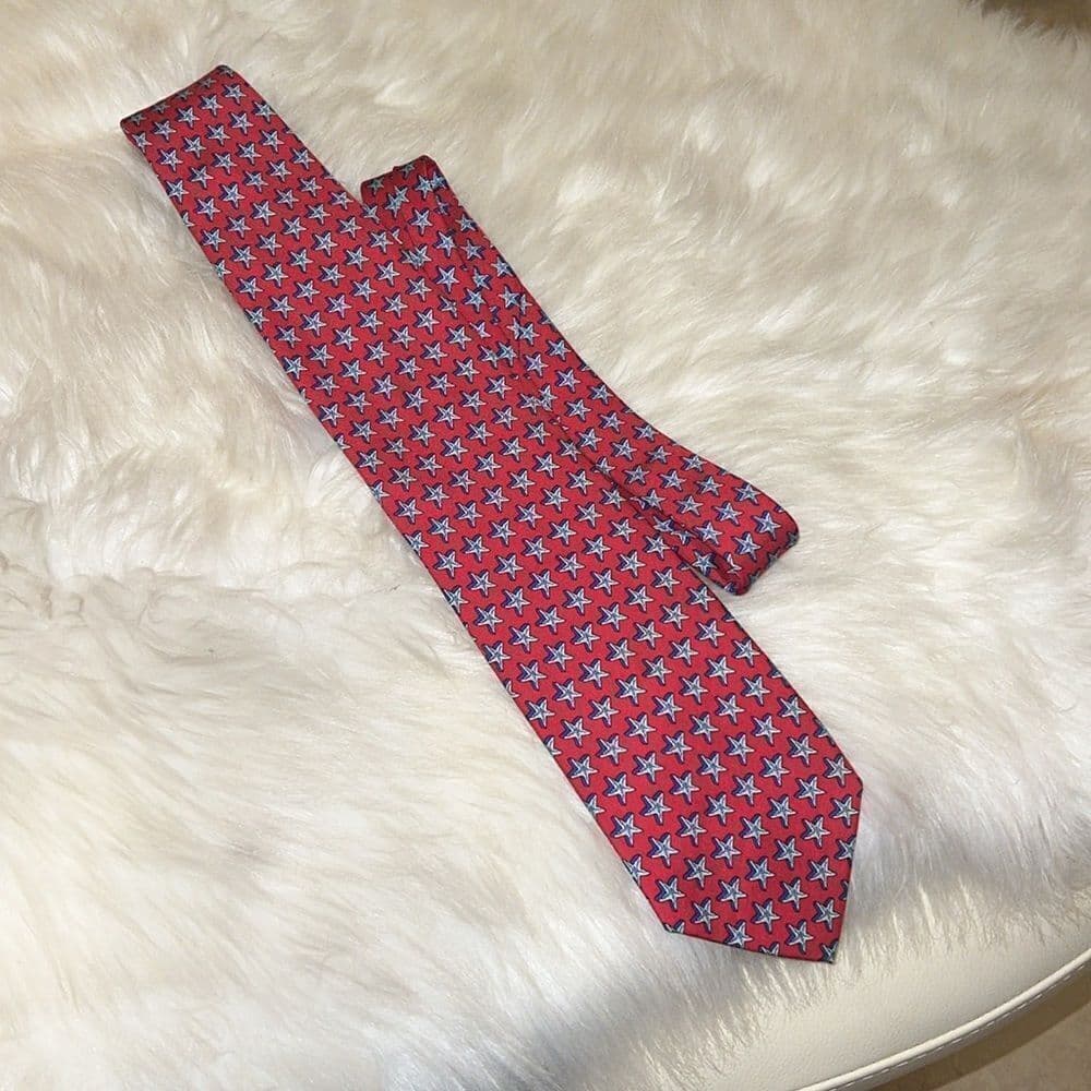 Vineyard Vines star print tie - Thumbnail 2