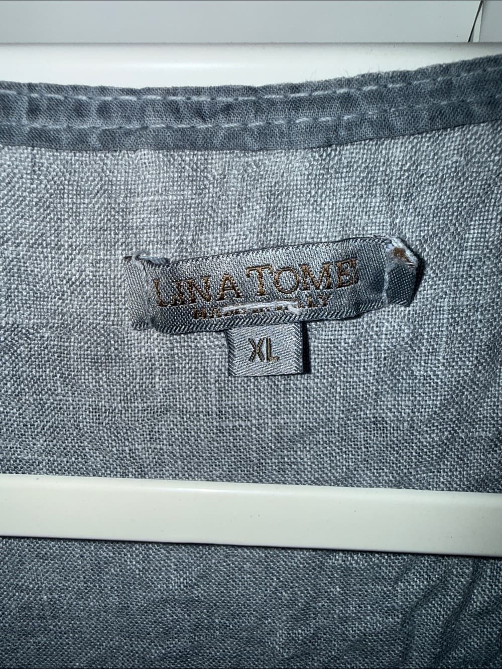 Lina Tomei Gray Embroidered Cap-Sleeve Shift Dress - Thumbnail 2