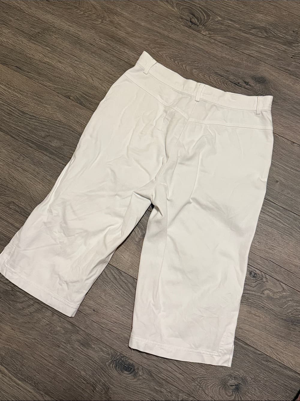 St. John Sport by Marie Gray Cream Cropped Bermuda Pants - Thumbnail 2