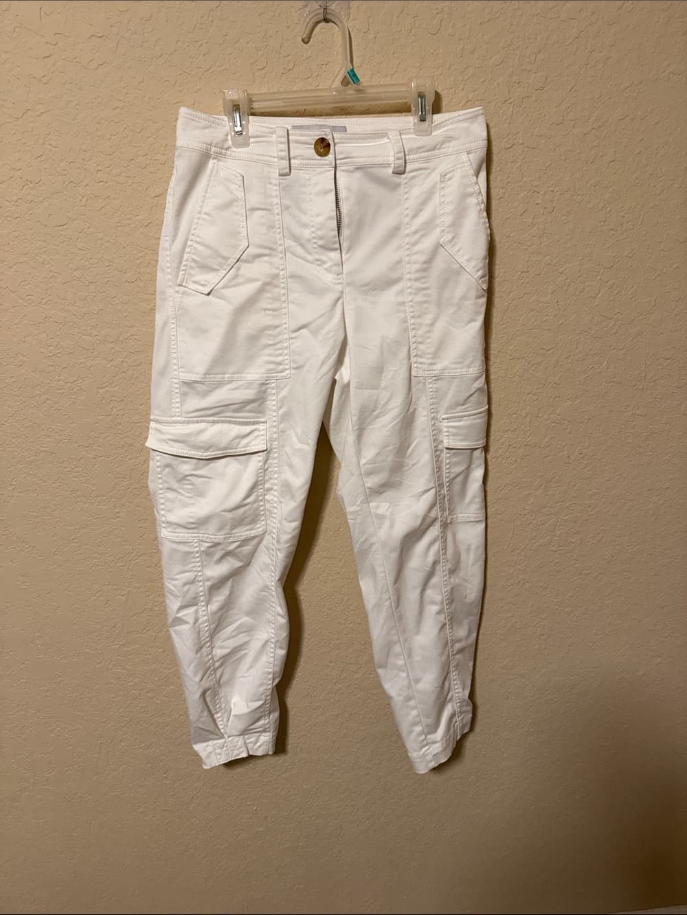 Derek Lam Barrel White Cargo Jogger Pants size 2 - Thumbnail 3