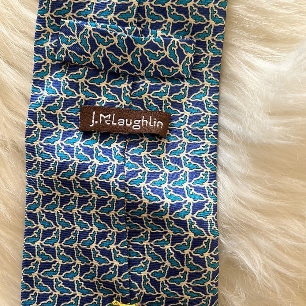J. McLaughlin mens tie dolphin print
