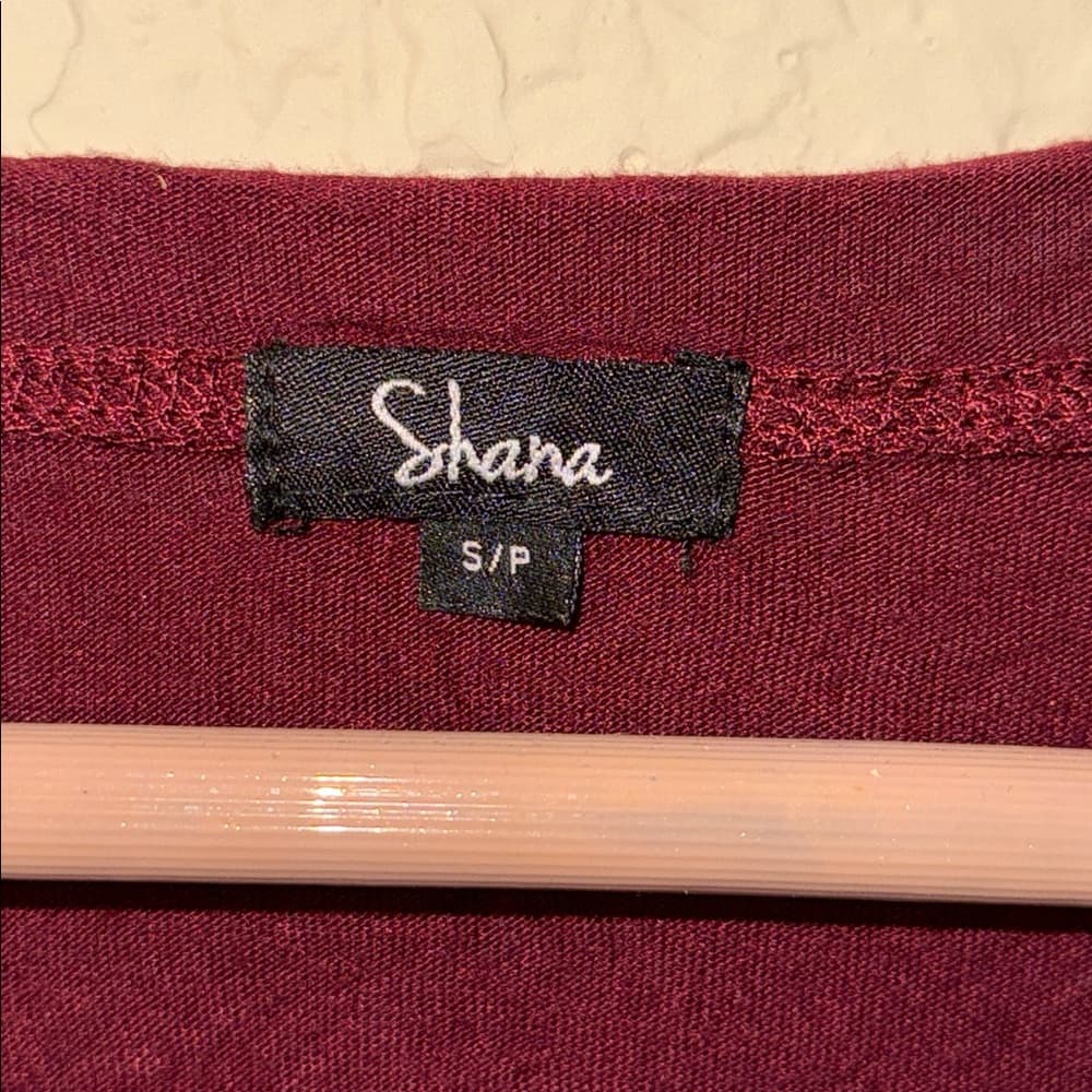 Shana Deep Red Burgundy Yoga Hippie Boho Tunic Top size small - Thumbnail 2